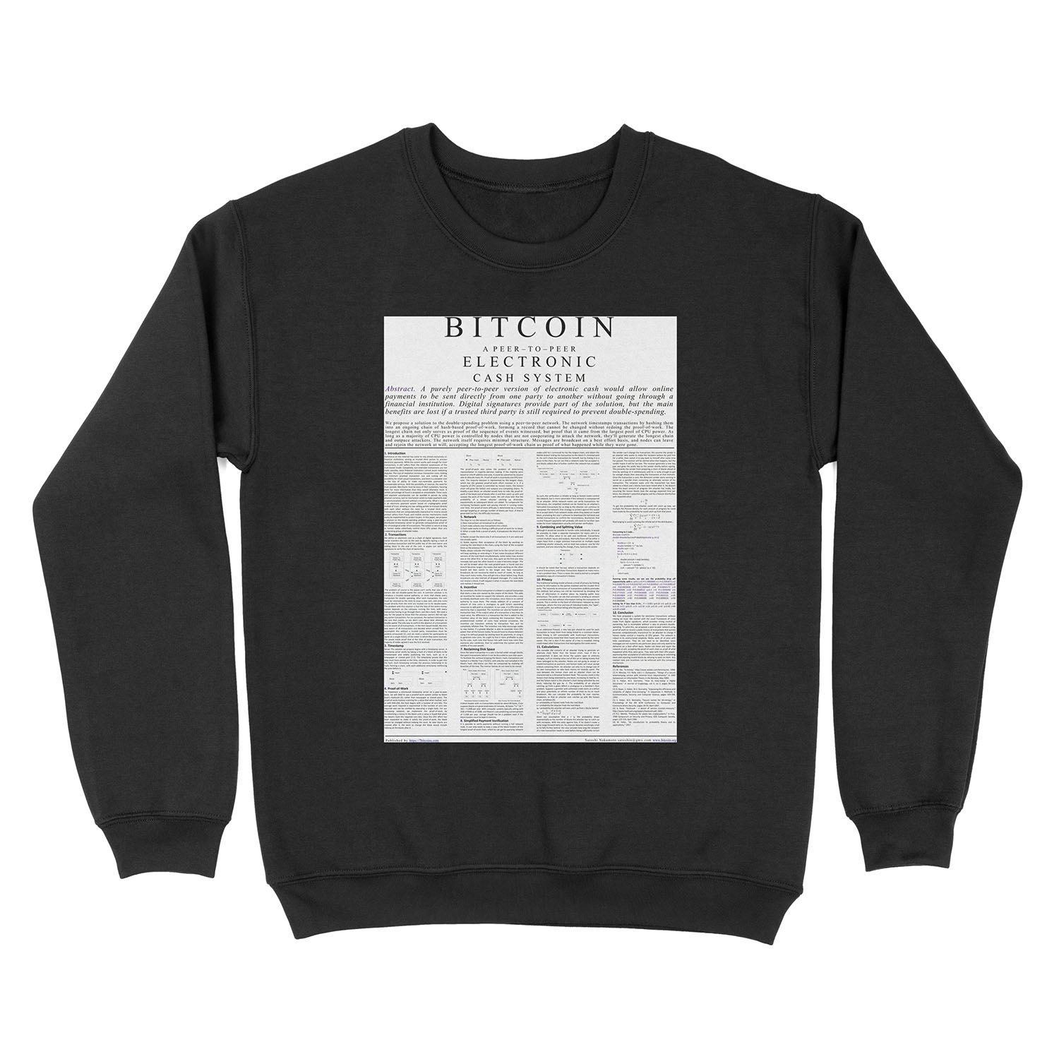 Bitcoin Whitepaper Unisex Crewneck Sweatshirt