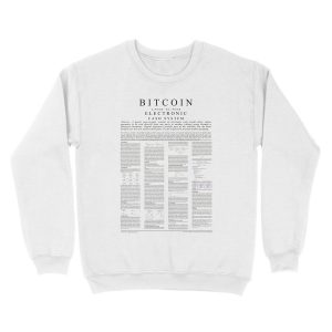 Alternative view of Bitcoin Whitepaper Unisex Crewneck Sweatshirt