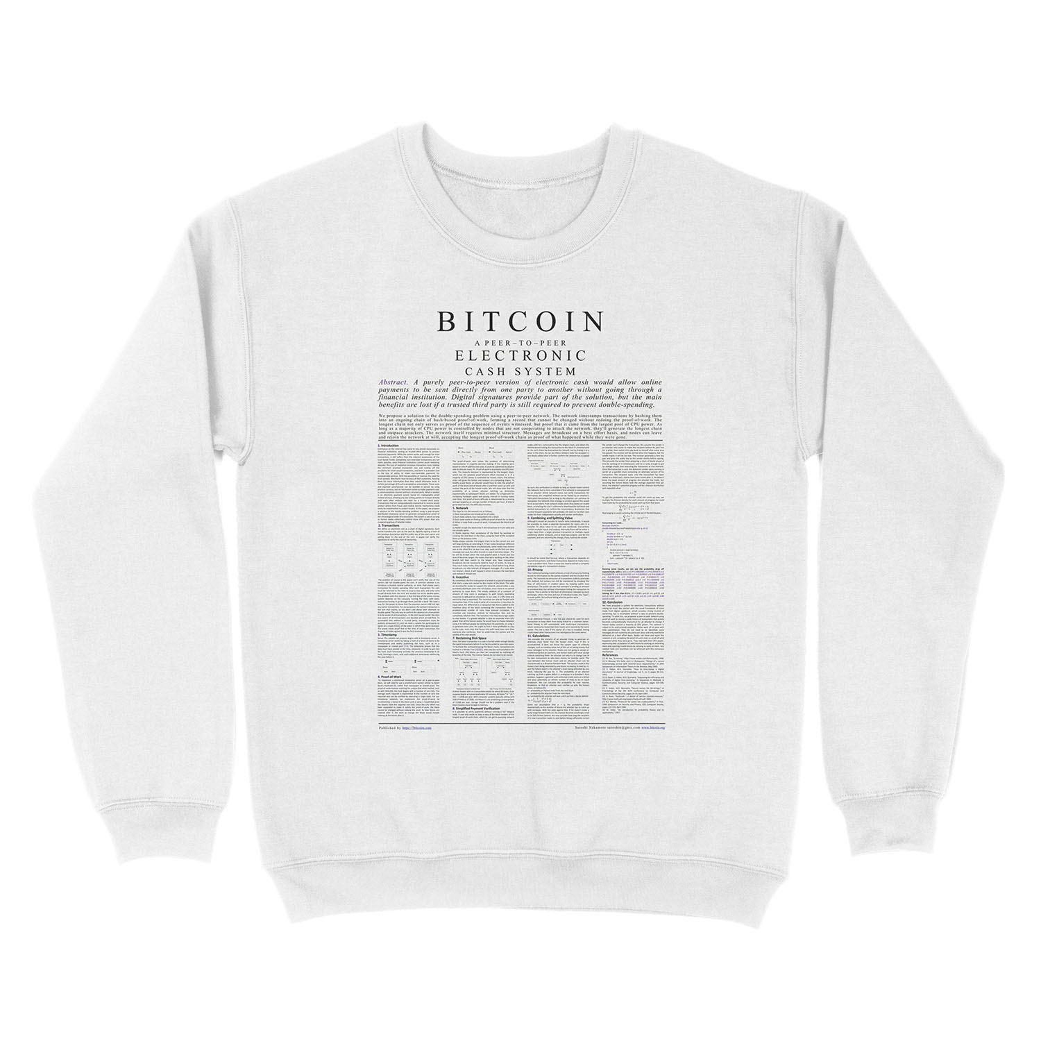 Bitcoin Whitepaper Unisex Crewneck Sweatshirt - Image 2