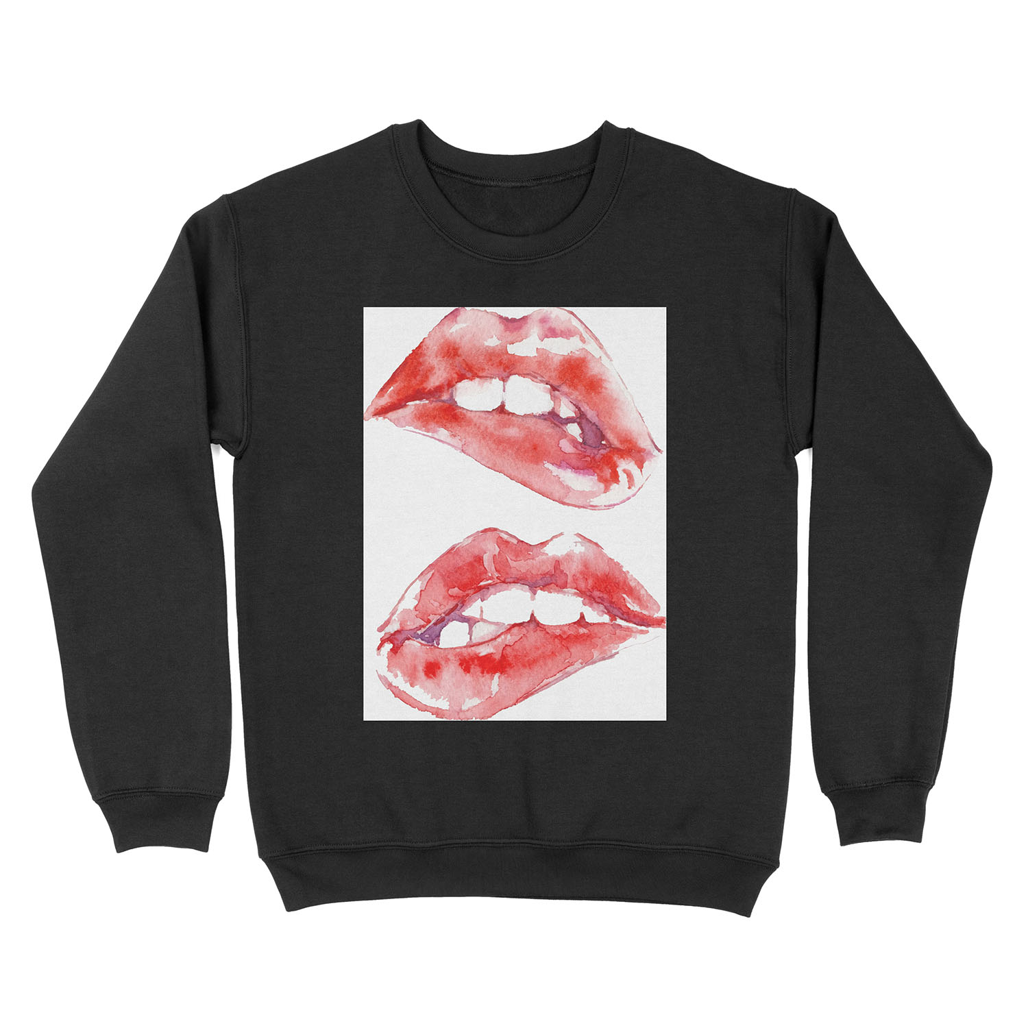 Biting Lips Unisex Crewneck Sweatshirt
