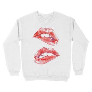 Alternative view of Biting Lips Unisex Crewneck Sweatshirt