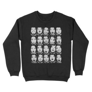 BJORK FACE PRINT Unisex Crewneck Sweatshirt