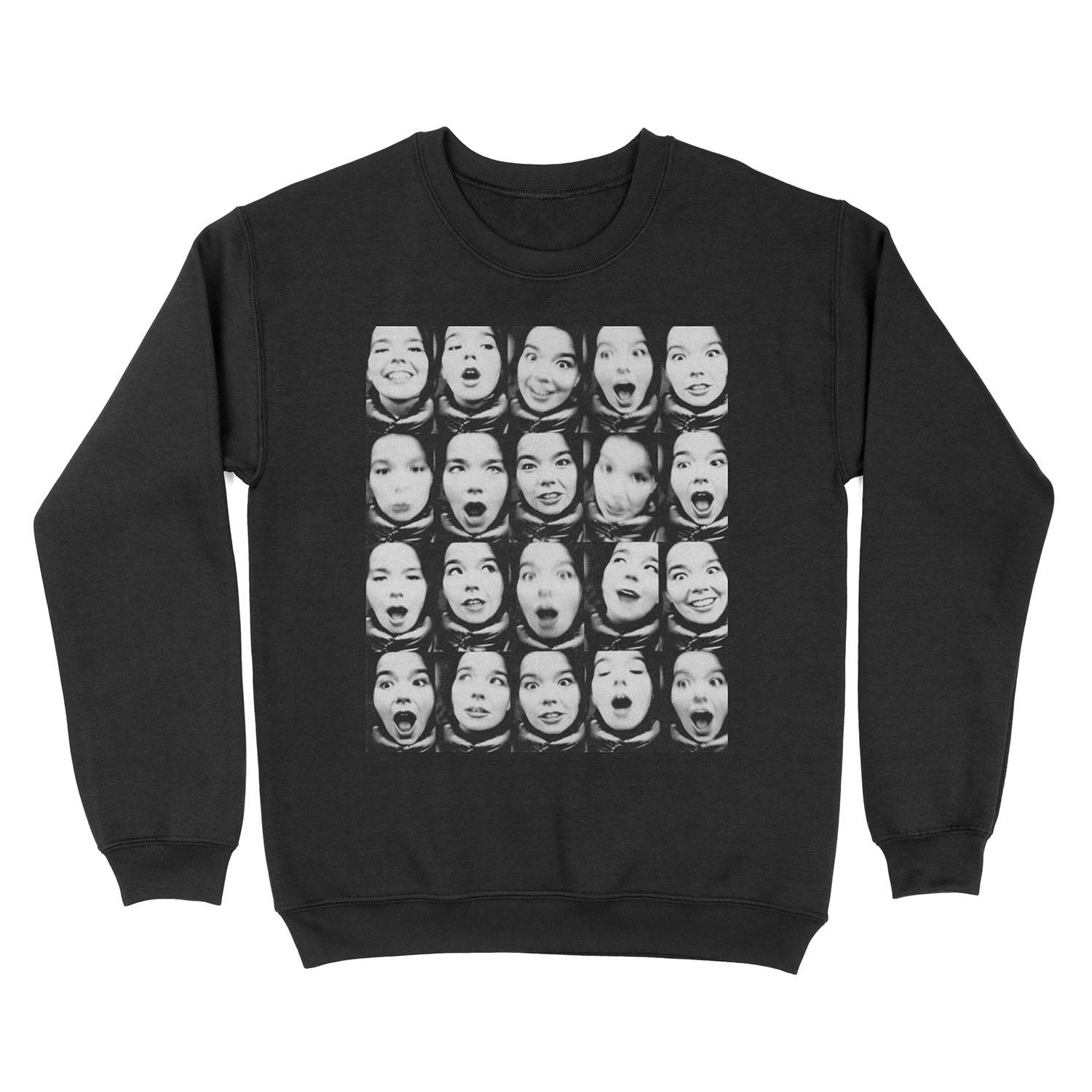 BJORK FACE PRINT Unisex Crewneck Sweatshirt