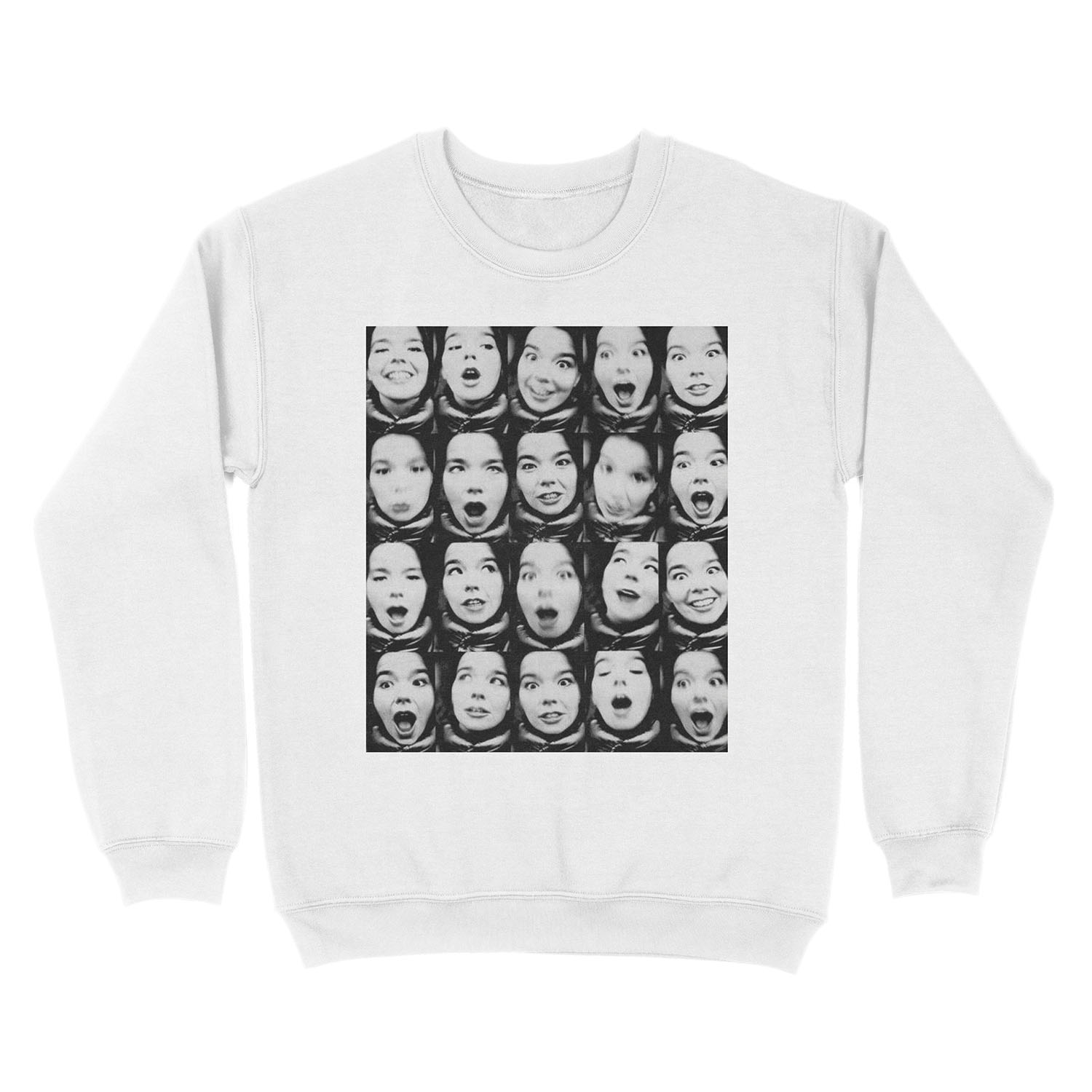 BJORK FACE PRINT Unisex Crewneck Sweatshirt - Image 2