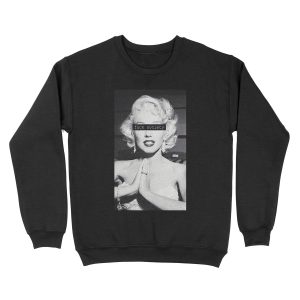 Black and White Marilyn Monroe Pretty Unisex Crewneck Sweatshirt