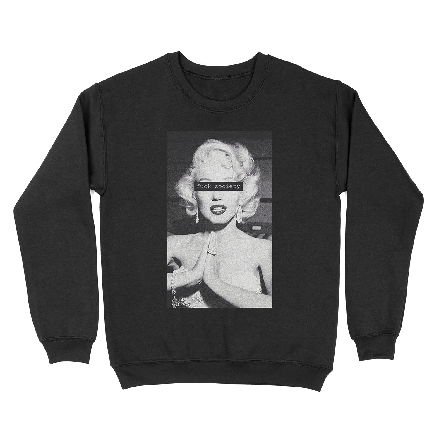 Black and White Marilyn Monroe Pretty Unisex Crewneck Sweatshirt