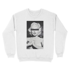 Alternative view of Black and White Marilyn Monroe Pretty Unisex Crewneck Sweatshirt