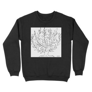 Black And White Matisse Tree Unisex Crewneck Sweatshirt