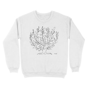 Alternative view of Black And White Matisse Tree Unisex Crewneck Sweatshirt