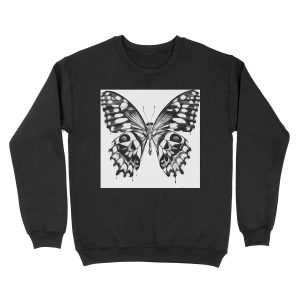 Black butterfly Unisex Crewneck Sweatshirt