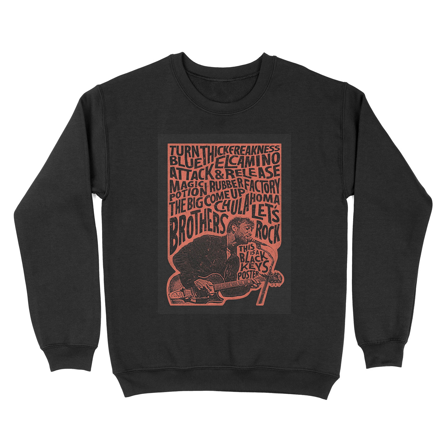 Black Keys Red Design Unisex Crewneck Sweatshirt