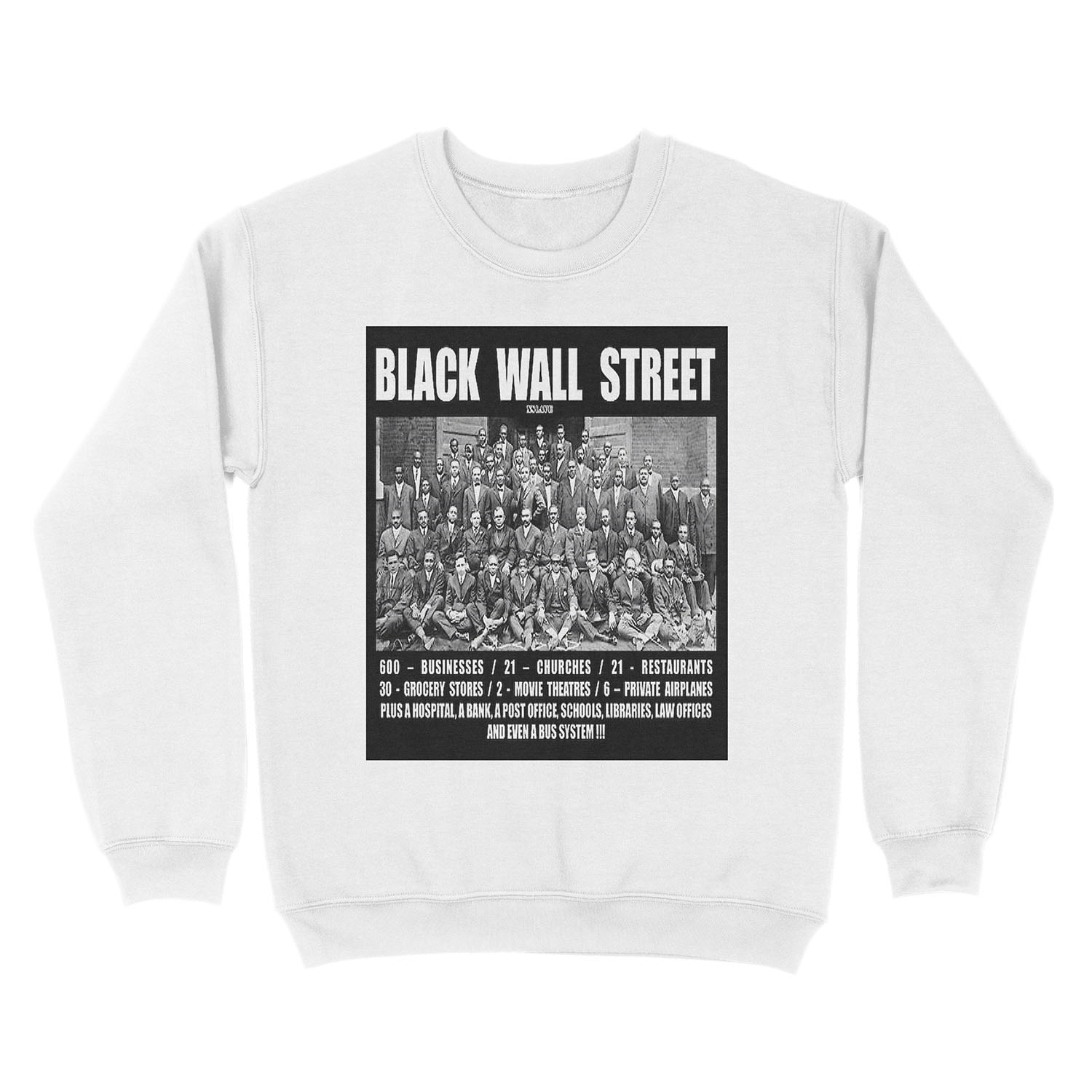 Black Wall Street Unisex Crewneck Sweatshirt - Image 2