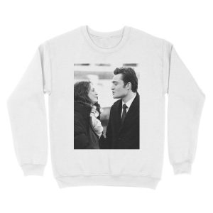 Alternative view of Blair and Chuck Black & White. Unisex Crewneck Sweatshirt