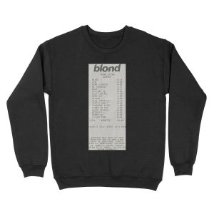 Blond Frank Ocean Receipt Print Unisex Crewneck Sweatshirt