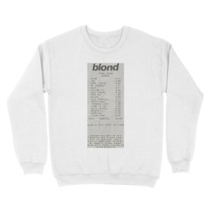 Alternative view of Blond Frank Ocean Receipt Print Unisex Crewneck Sweatshirt