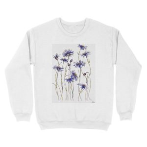 Alternative view of Blue Cornflowers Unisex Crewneck Sweatshirt