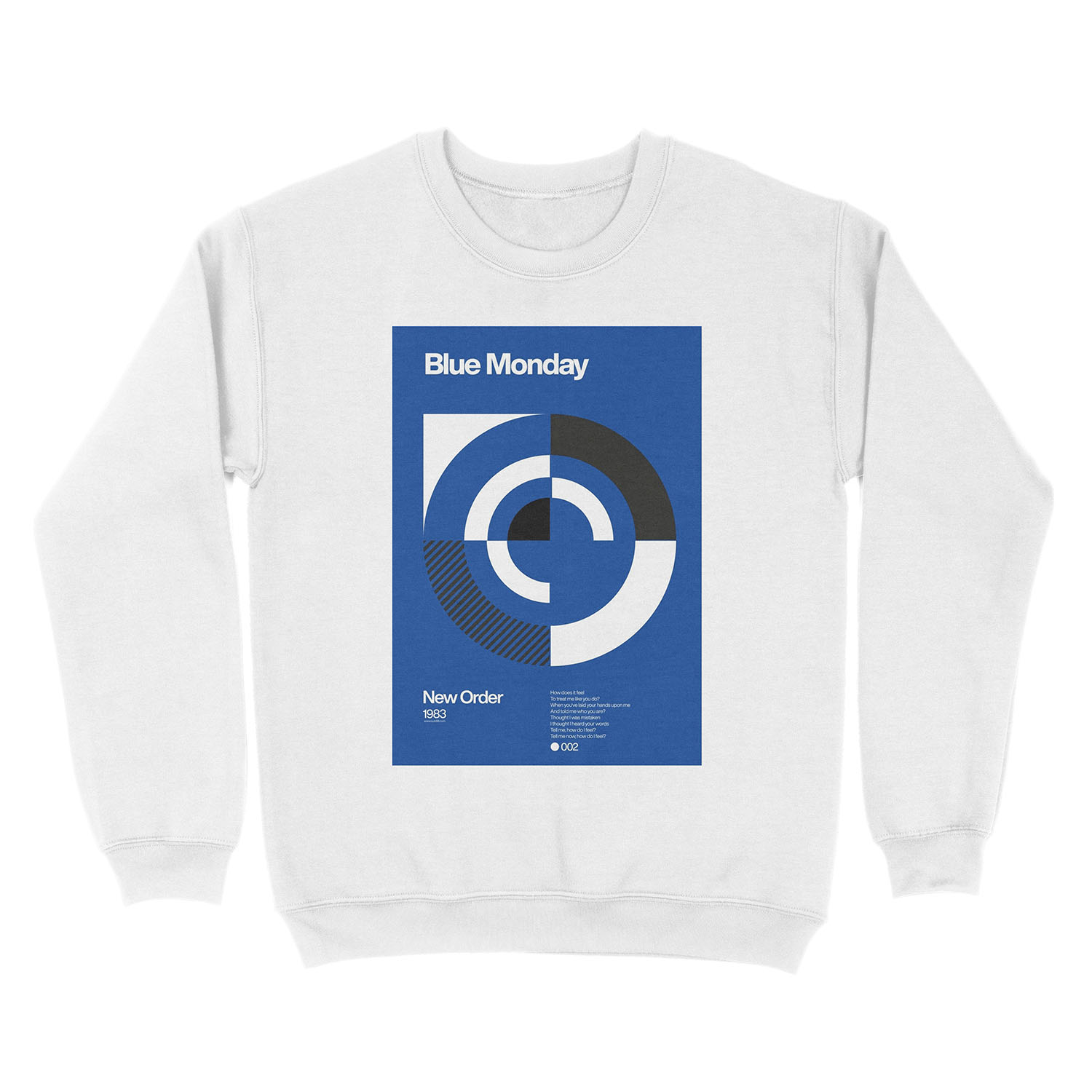 Blue Monday - New Order Typographic Unisex Crewneck Sweatshirt - Image 2