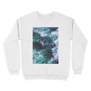 Alternative view of Blue Ocean Waves, Sea Photography, Seascape Unisex Crewneck Sweatshirt