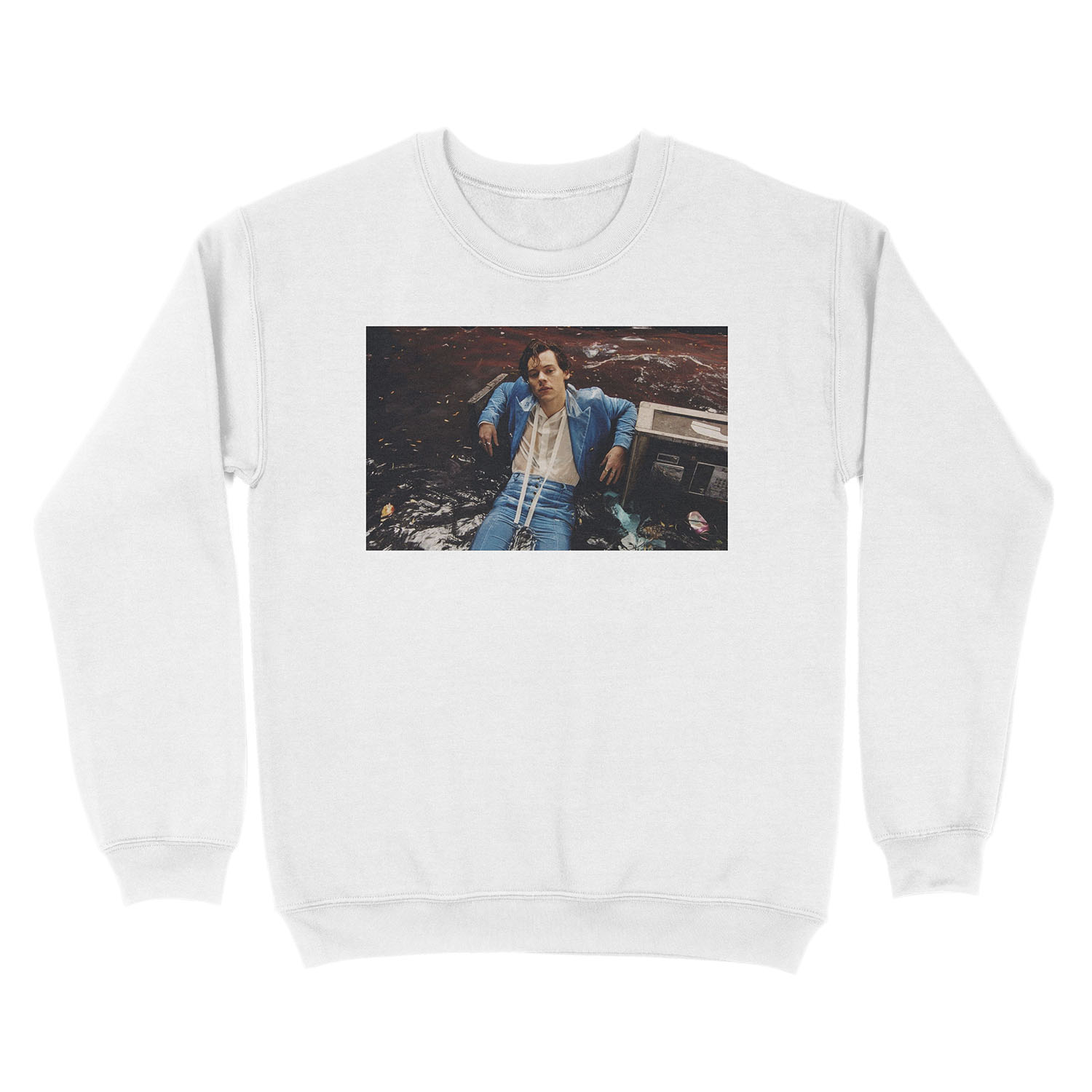 blue suit harry Unisex Crewneck Sweatshirt - Image 2