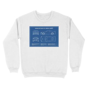 Alternative view of Blueprint - Nissan Skyline GT-R (R34) Z-Tune (Blue) Unisex Crewneck Sweatshirt