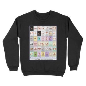 Board "Global Asanas" 42 postures and stretching Unisex Crewneck Sweatshirt