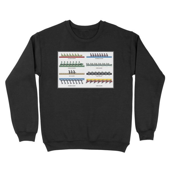 Bolliger and Mabillard B&M Rollercoaster Range Design Unisex Crewneck Sweatshirt