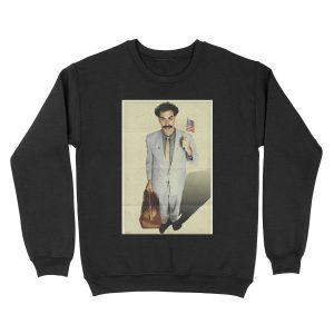 borat, sacha baron cohen, movie poster Unisex Crewneck Sweatshirt
