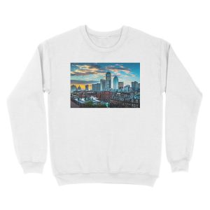 Alternative view of Boston Massachusetts Unisex Crewneck Sweatshirt