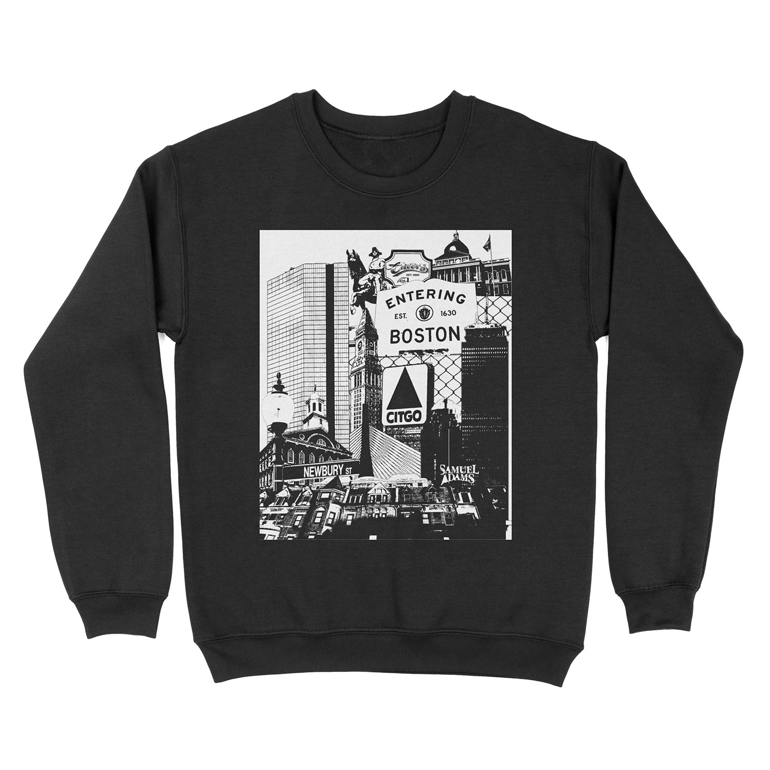 Boston scenes and sights collage Unisex Crewneck Sweatshirt