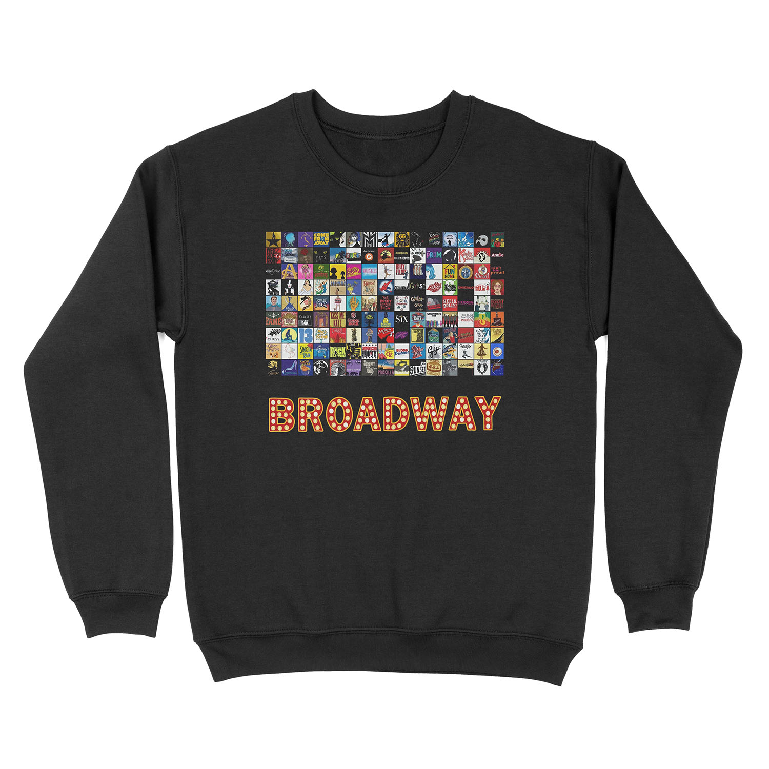 Broadway Musical Theatre Logos - Hand Drawn Unisex Crewneck Sweatshirt