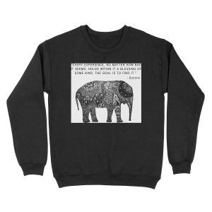 Buddha Wisdom Elephant Unisex Crewneck Sweatshirt