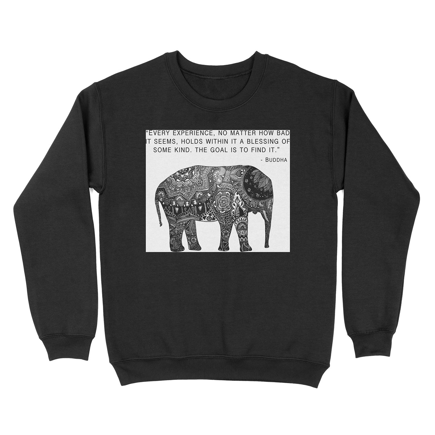 Buddha Wisdom Elephant Unisex Crewneck Sweatshirt