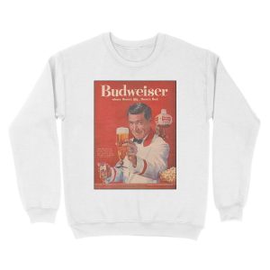 Alternative view of Budweiser Vintage Print Unisex Crewneck Sweatshirt