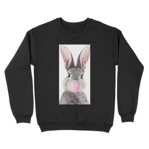 Bunny With Bubble Gum Unisex Crewneck Sweatshirt