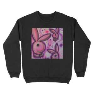 bunny y2k pink aesthetic Unisex Crewneck Sweatshirt