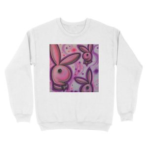 Alternative view of bunny y2k pink aesthetic Unisex Crewneck Sweatshirt