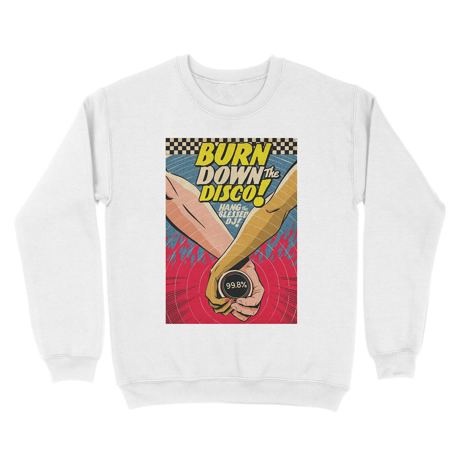 Burn Down the Disco Unisex Crewneck Sweatshirt - Image 2