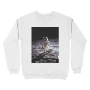 Alternative view of Buzz Aldrin On The Moon Unisex Crewneck Sweatshirt
