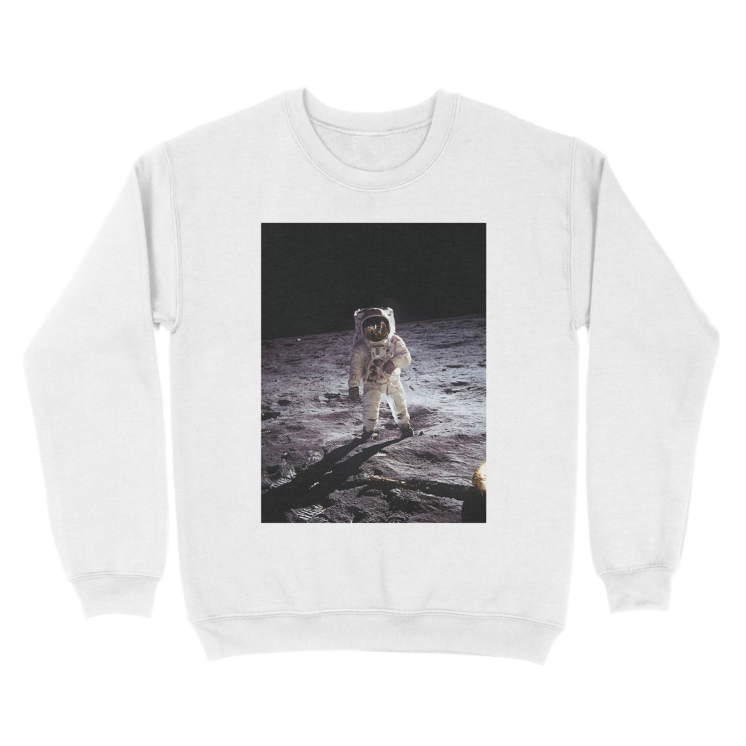 Buzz Aldrin On The Moon Unisex Crewneck Sweatshirt - Image 2