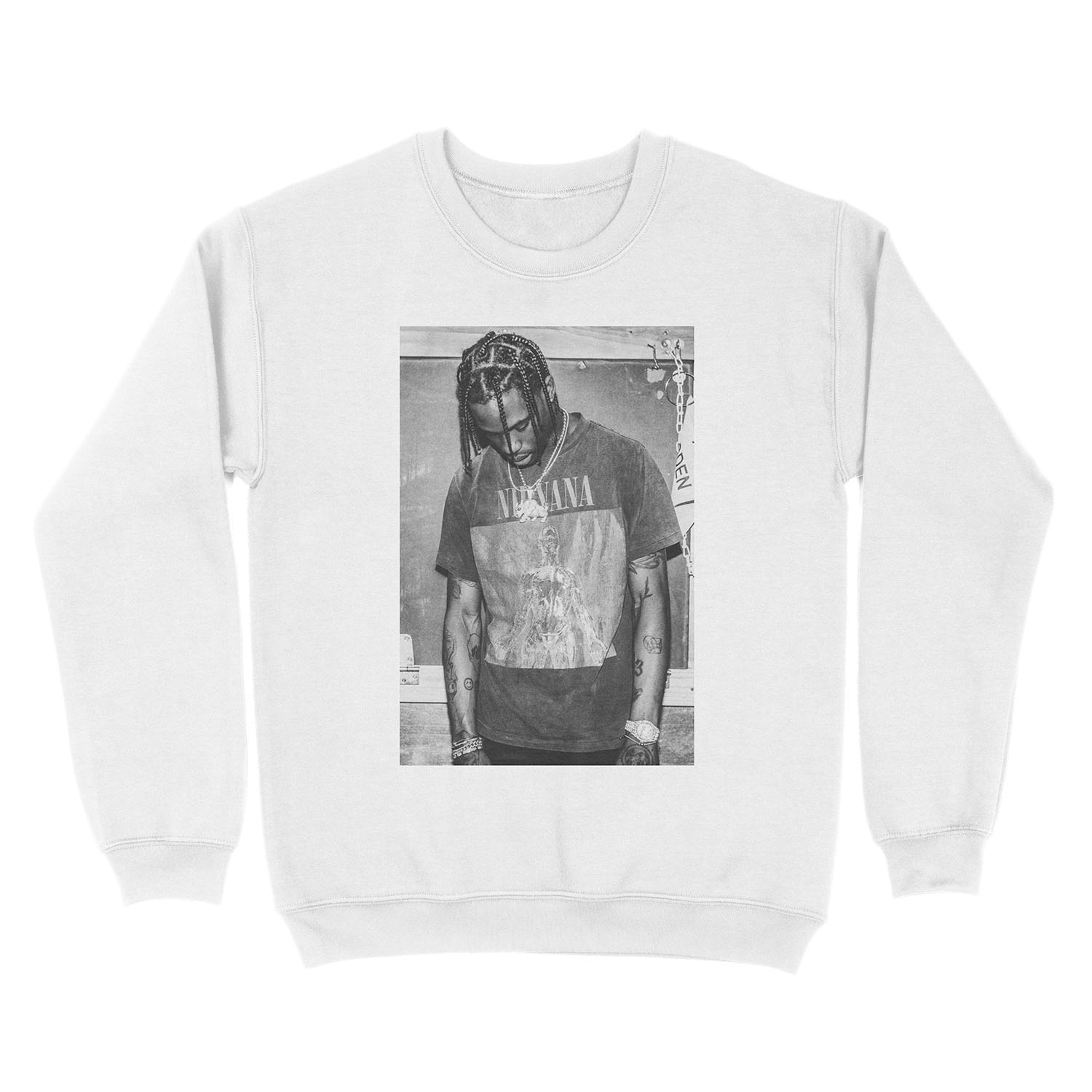 BW Travis x Nrvna Unisex Crewneck Sweatshirt - Image 2