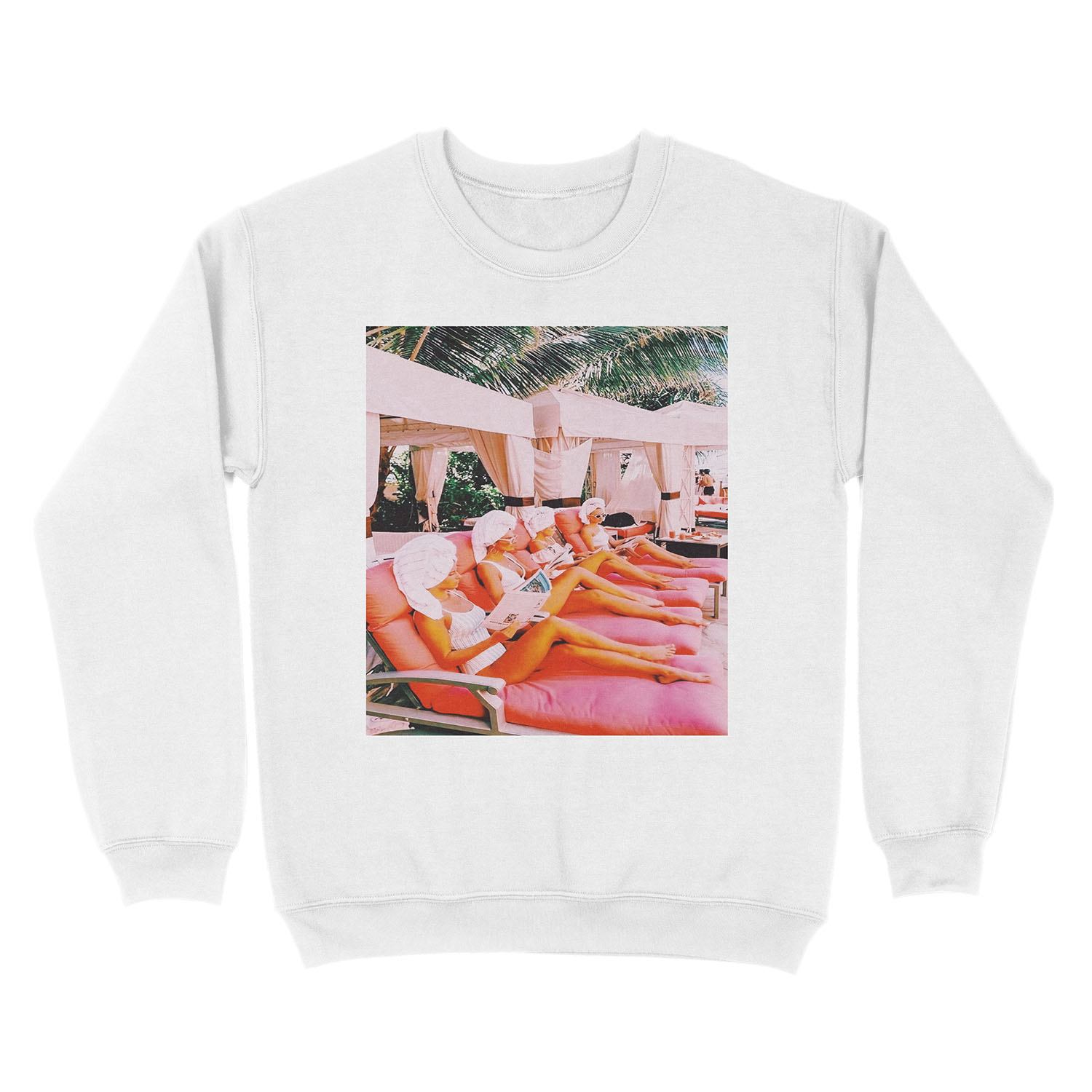 BY THE POOL Unisex Crewneck Sweatshirt - Image 2