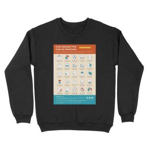 CAD Design tips for 3D Printing Unisex Crewneck Sweatshirt