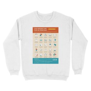 Alternative view of CAD Design tips for 3D Printing Unisex Crewneck Sweatshirt