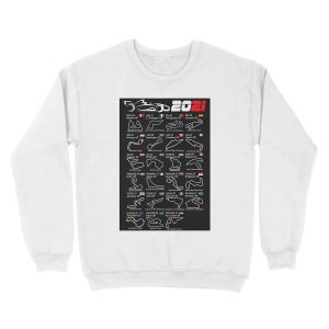Alternative view of Calendar Formula race cars 2021 named circuits Unisex Crewneck Sweatshirt