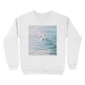 Alternative view of California beach, Ocean, Coast, Beach, Surfing, Water Unisex Crewneck Sweatshirt
