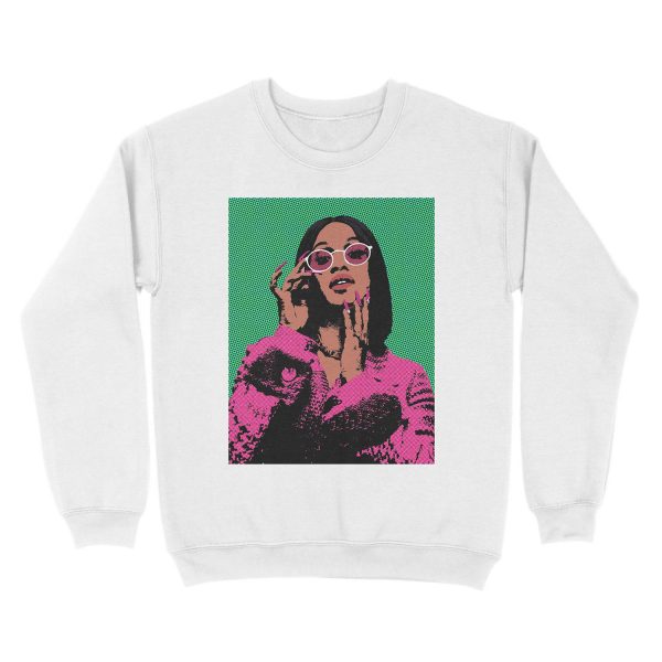 Cardi B pop art Unisex Crewneck Sweatshirt - Image 2