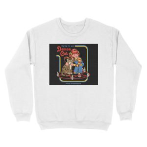 Alternative view of Caring For Your Demon Cat Unisex Crewneck Sweatshirt