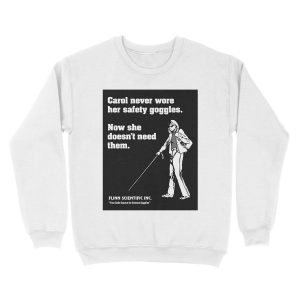 Alternative view of Carol Safety Goggles Unisex Crewneck Sweatshirt