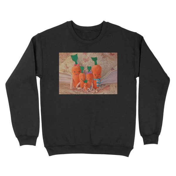 Carrot Family ( Kevin, Katie, Chardonnay, Jasper & Baby Carrot ), Unisex Crewneck Sweatshirt