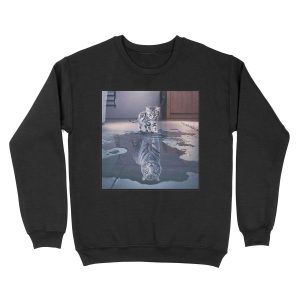 Cat wants to be a tiger ! Unisex Crewneck Sweatshirt